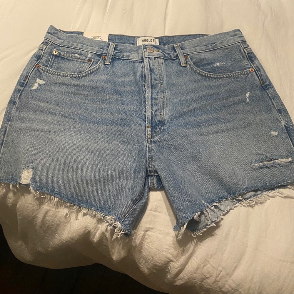 Agolde Parker Long Loose Fit Shorts